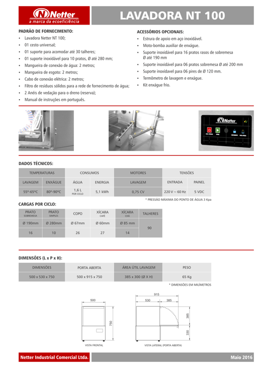 Ficha Tecnica pg2 NT100 Netter